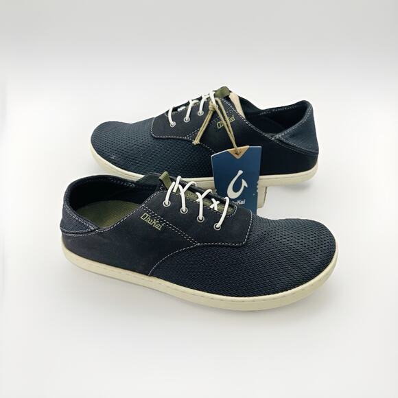 Olukai Nohea Moku Slip-On Shoes ‘Navy Blue’ Boat Shoes | Men\'s Size 8 M US - NWT